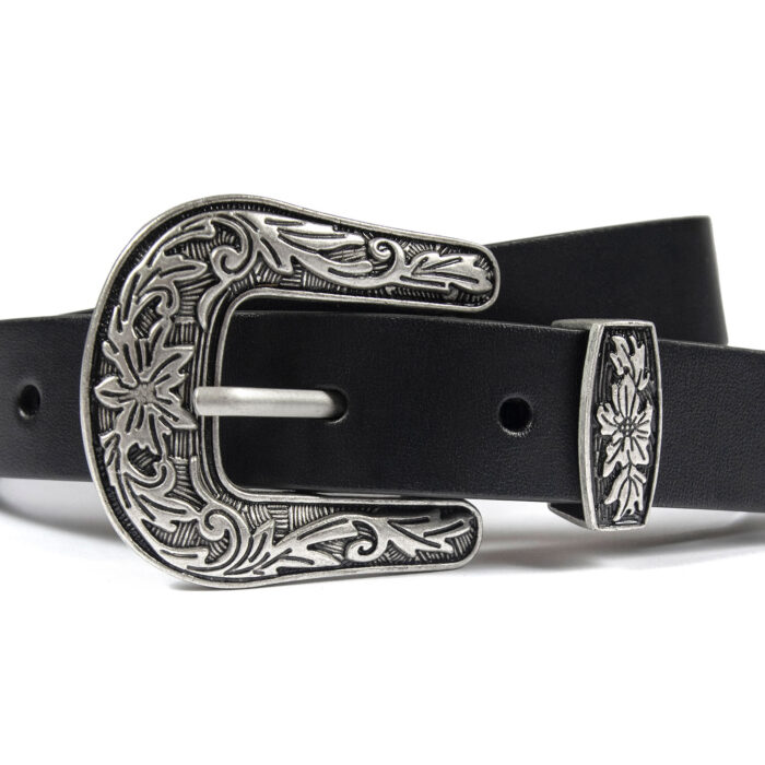 Freddie - Black Leather Belt | Straight To Hell Apparel