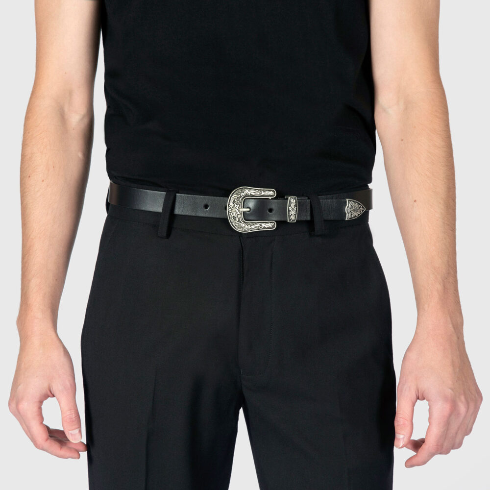 Freddie - Black Leather Belt | Straight To Hell Apparel