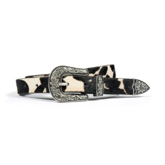 Freddie cow pattern leather belt