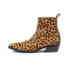 Richards is a men’s leopard pony hair, premium leather boot