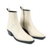 The Richards is a women’s cream, premium leather boot