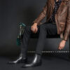 Addison men's black leather Chelsea boots