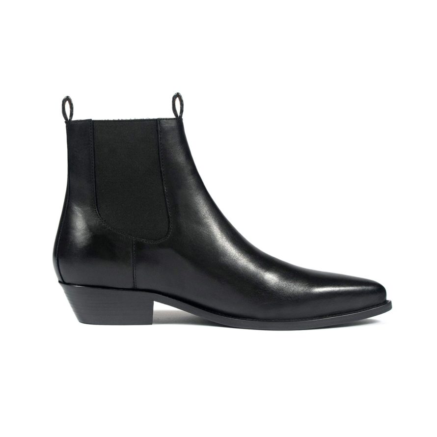 Addison - Black Leather Chelsea Boots | Straight To Hell Apparel