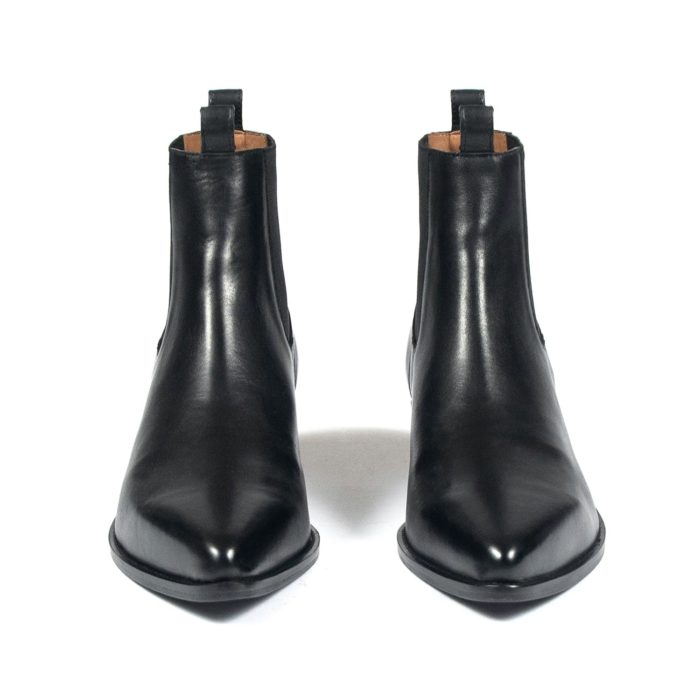 Addison - Black Leather Chelsea Boots | Straight To Hell Apparel