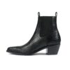 Addison is a women’s black snakeskin, premium leather Chelsea boot