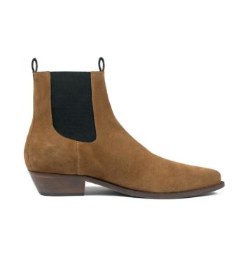 Addison is a men’s brown suede, premium leather Chelsea boot