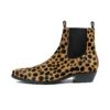 Addison is a men’s cheetah pony hair, premium leather Chelsea boot