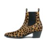 Addison is a women’s cheetah pony hair, premium leather Chelsea boot