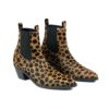 Addison is a women’s cheetah pony hair, premium leather Chelsea boot