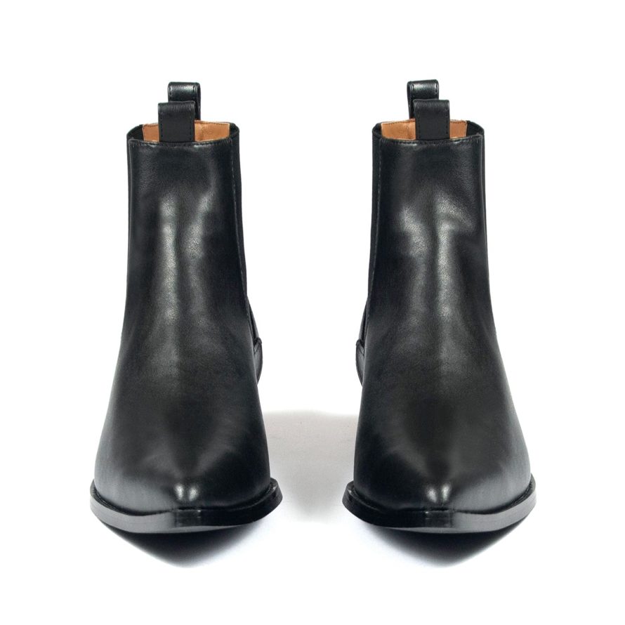 Vegan Addison - Black Faux Leather Chelsea Boots (Size 8.5, 10.5, 11 ...