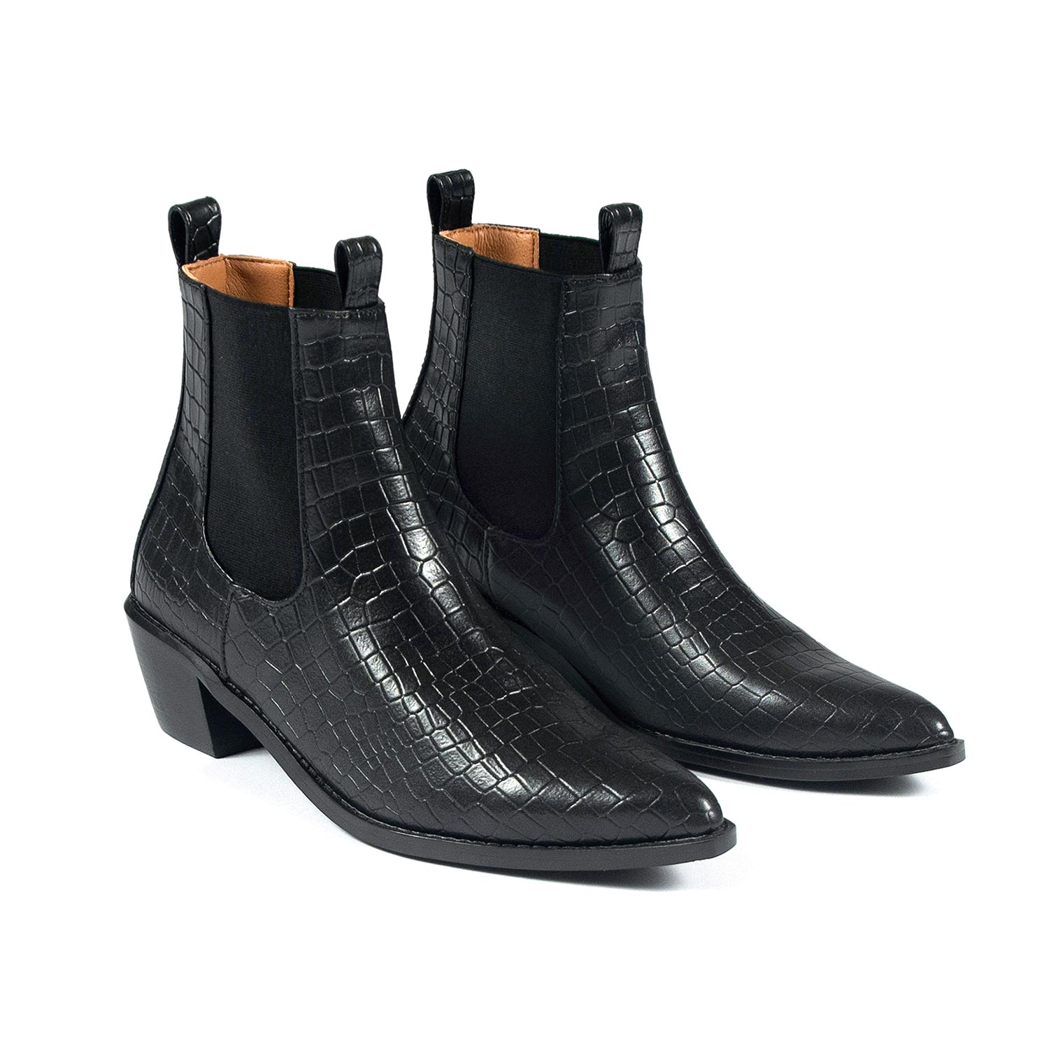 grå Medarbejder Bevise Vegan Addison - Black Snakeskin Faux Leather Chelsea Boots (Size 6, 7, 7.5,  8, 8.5, 9, 9.5, 10, 11, 12) | Straight To Hell Apparel