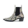 Addison is a women’s grey snakeskin, vegan leather Chelsea boot