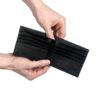 Leather bi-fold wallet.