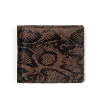 Snakeskin pony hair leather, bi-fold wallet