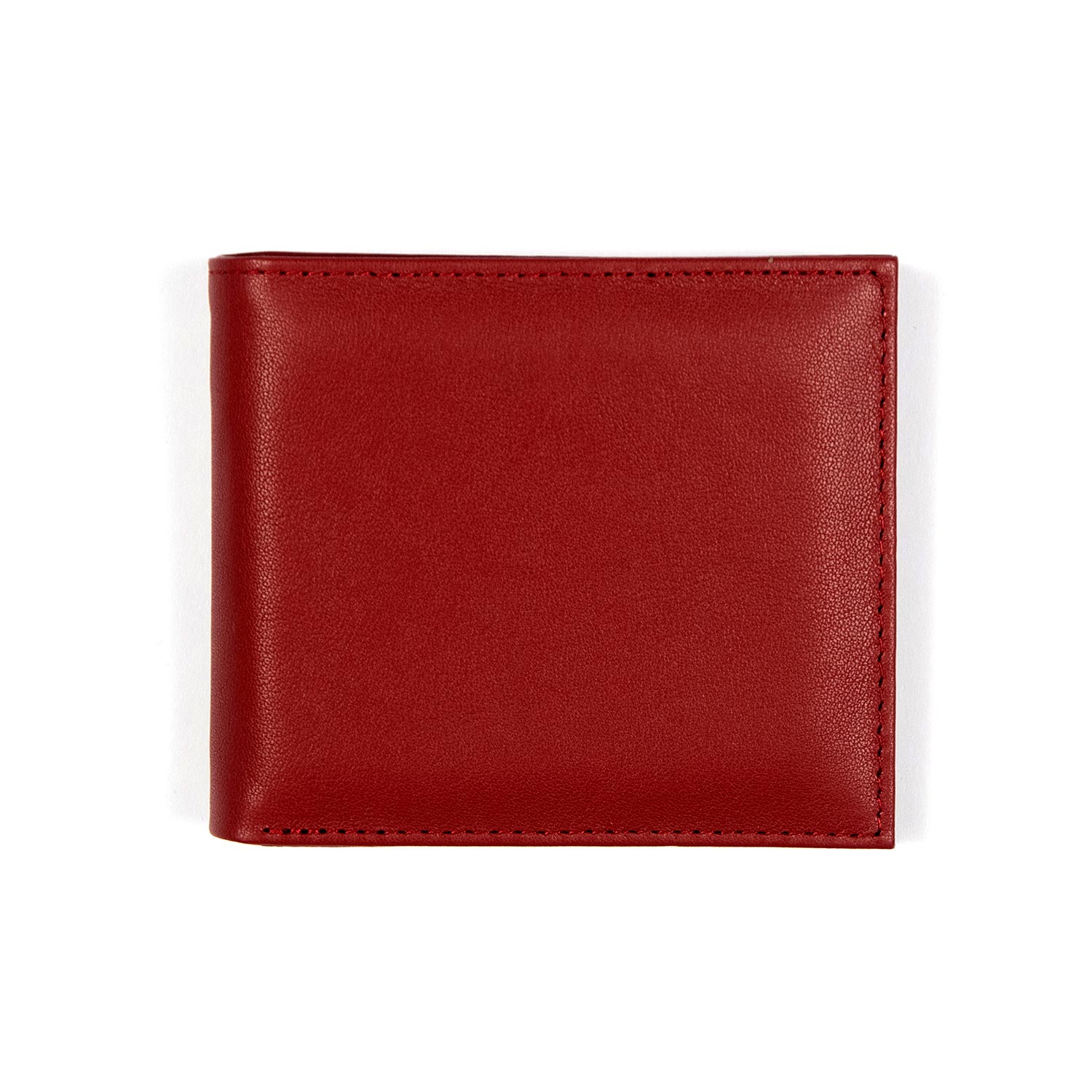 Mens Leather Wallets Bifold Black/Red