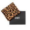 Leopard pony hair leather, bi-fold wallet.