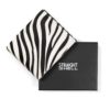 Zebra pony hair leather, bi-fold wallet.