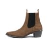 Addison is a women’s brown, vegan suede Chelsea boot