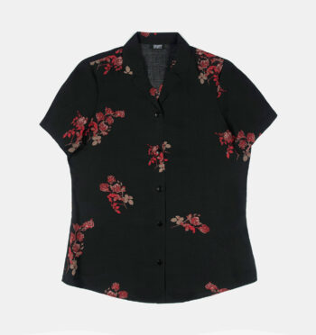 Band of Roses - Black and Red Floral Print Shirt