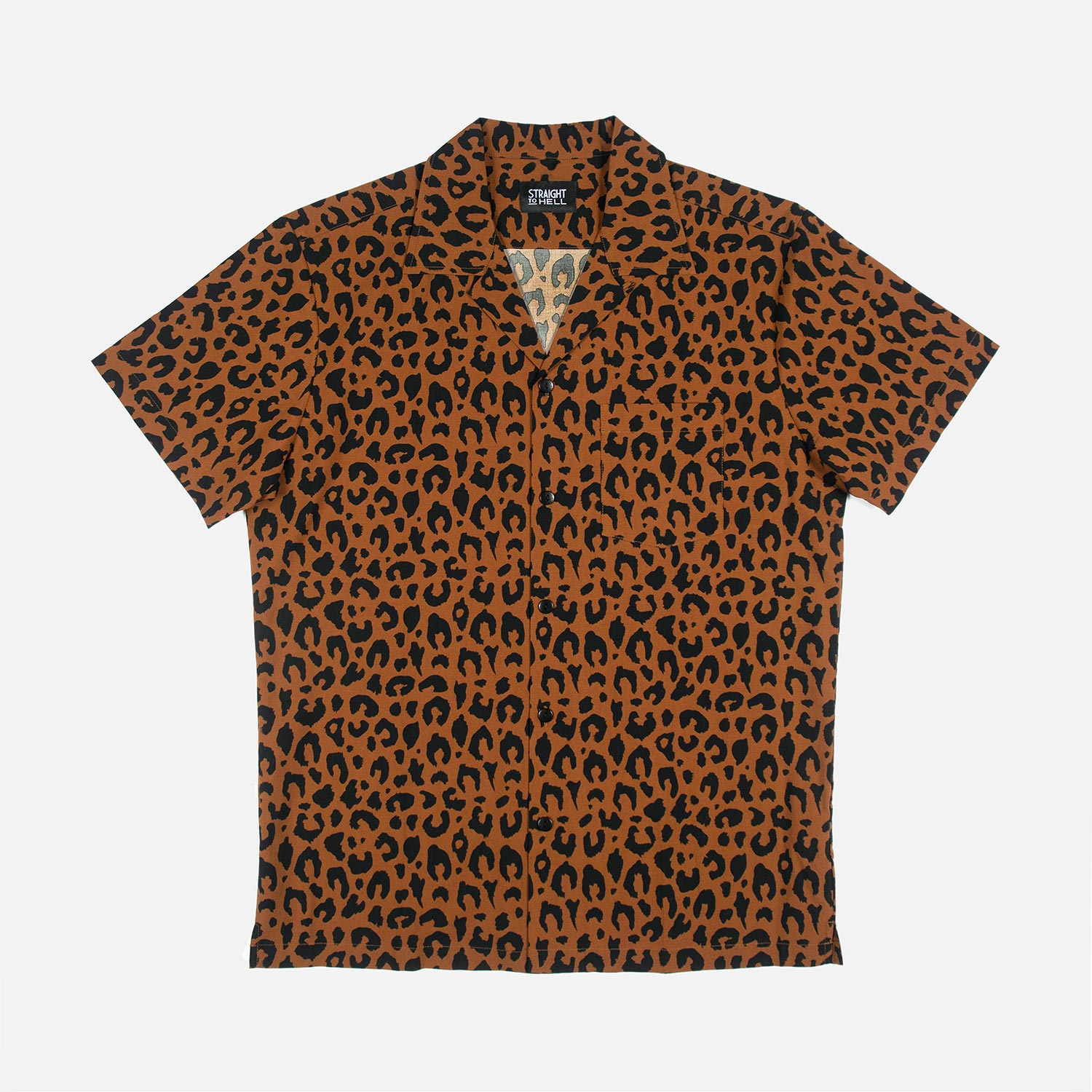 Straight to Hell Men's Boss Leopard Print Shirt