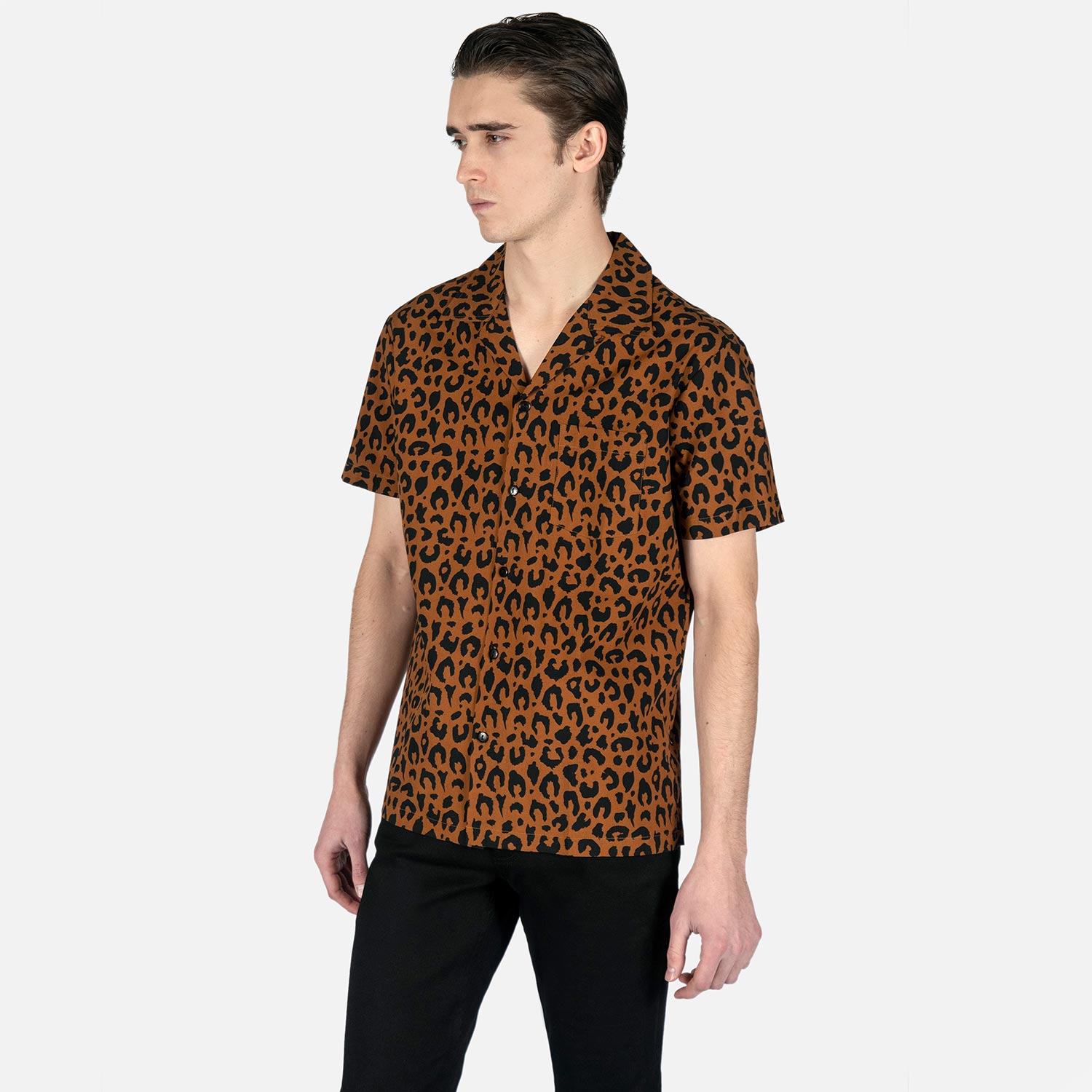 Boss Leopard - Brown and Black Leopard Print Shirt (Size S, M)