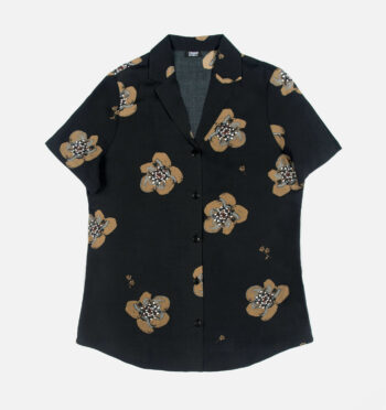 Heart Full of Soul - Black and Yellow Floral Print Shirt