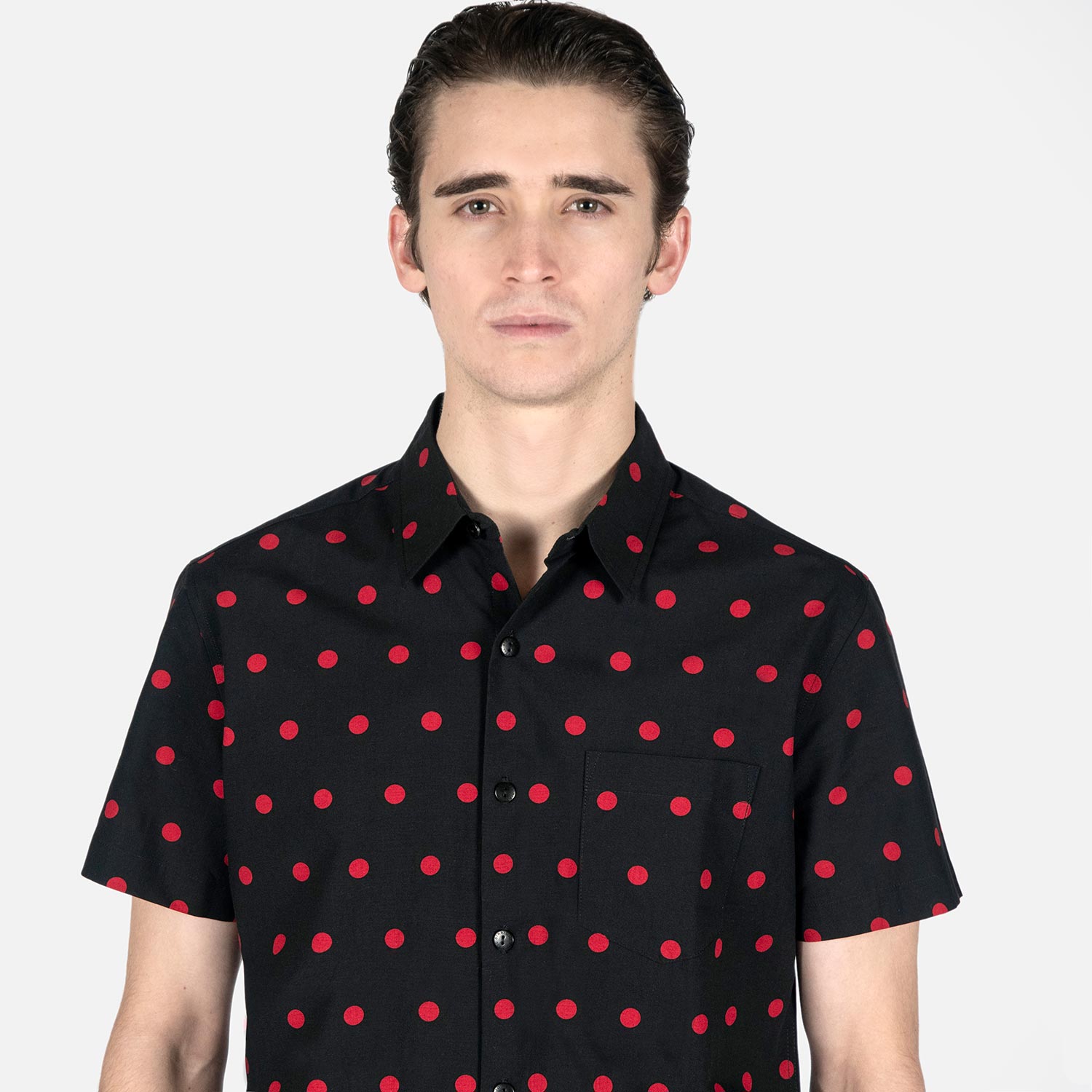 Stepping Stone - Black and Red Polka Dot Shirt - Men's by Straight to Hell