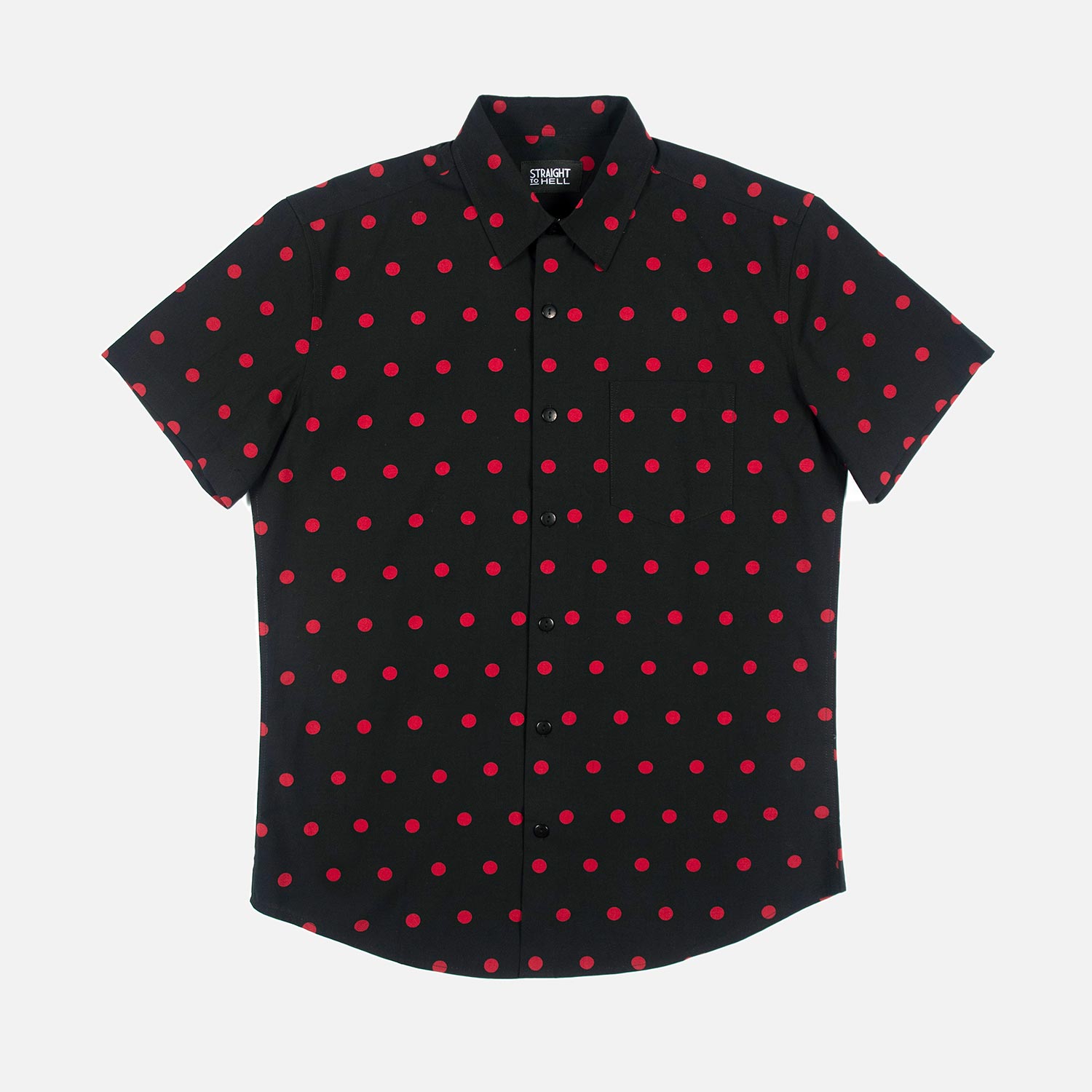 Stepping Stone - Black and Red Polka Dot Shirt - Men's by Straight to Hell