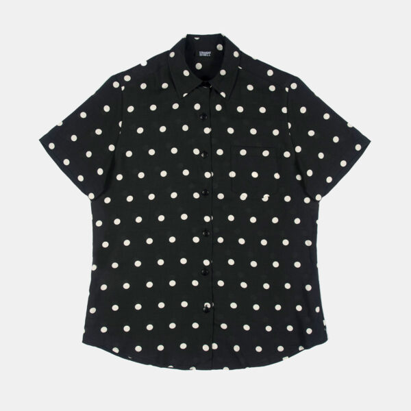 Stepping Stone - Black and White Polka Dot Shirt (Size XS, S, M, L, XL, 2XL, 3XL, 4XL)