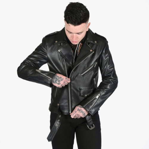 Vegan Commando - Black and Nickel - Black Lining - Faux Leather Jacket ...