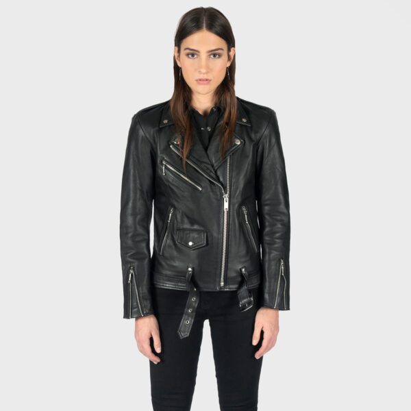 Commando Oversized - Black and Nickel Leather Jacket | Straight To Hell ...