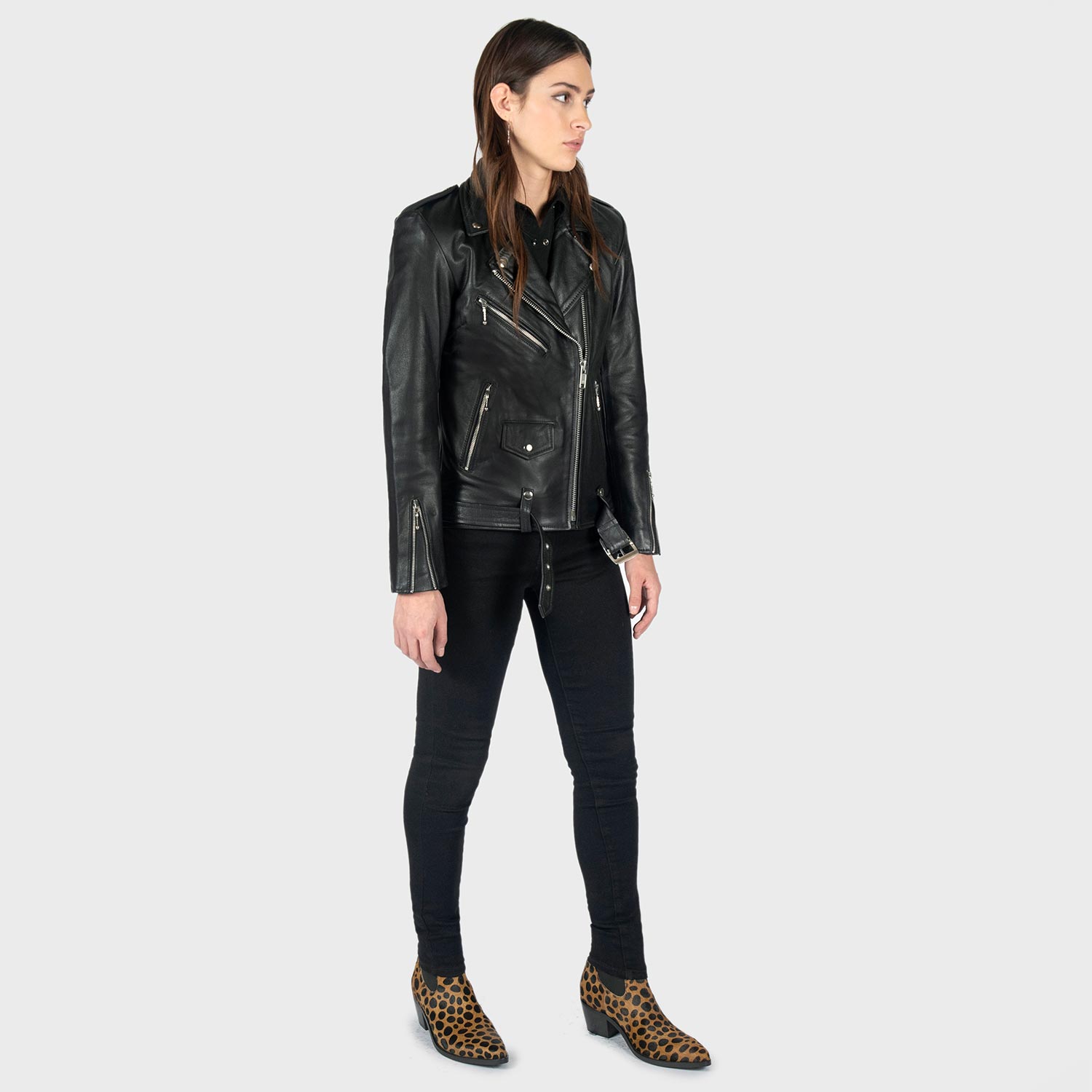 Commando Oversized - Black and Apparel Hell Straight | Jacket Leather Nickel To
