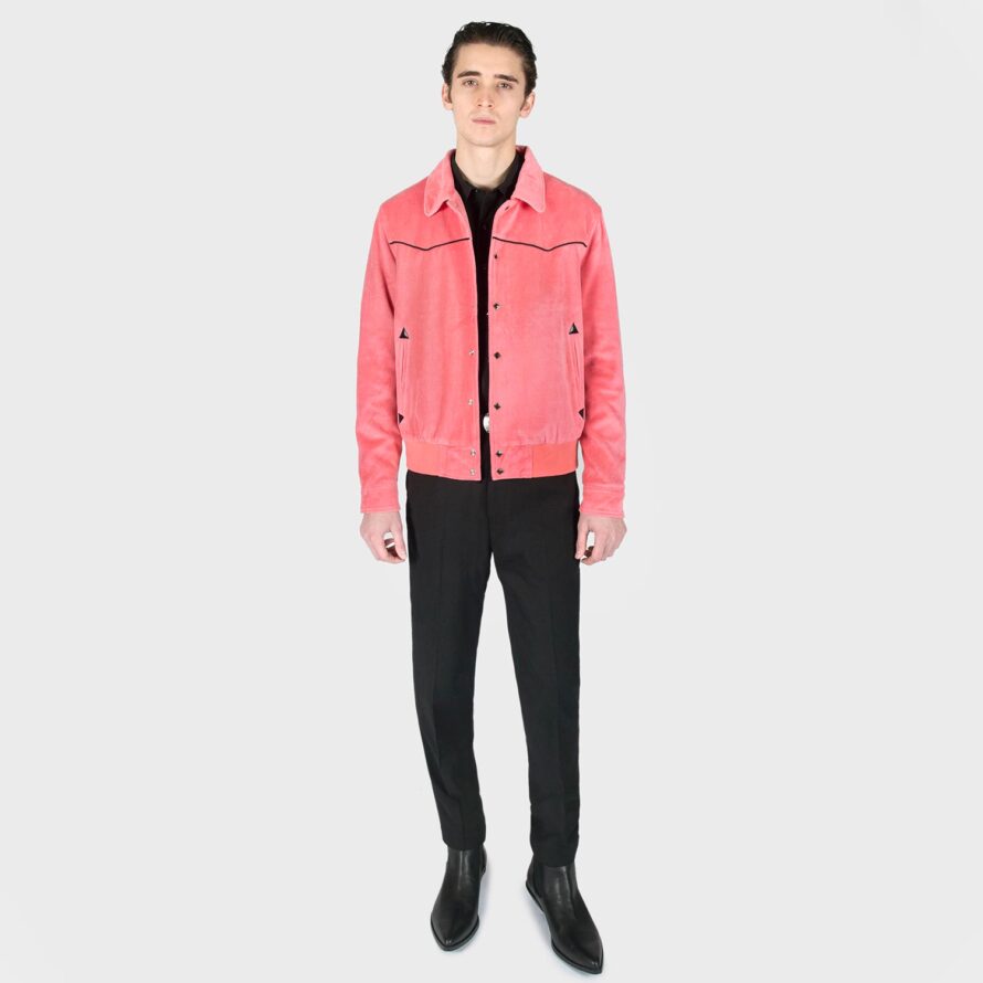 Jackson - Pink Velvet Jacket (Size 2XS, 3XL) | Straight To Hell