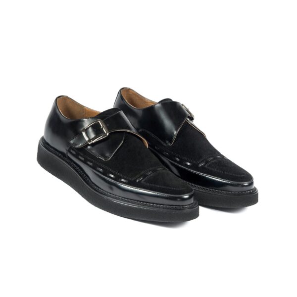 The Memphis are black creepers with buckle closure.