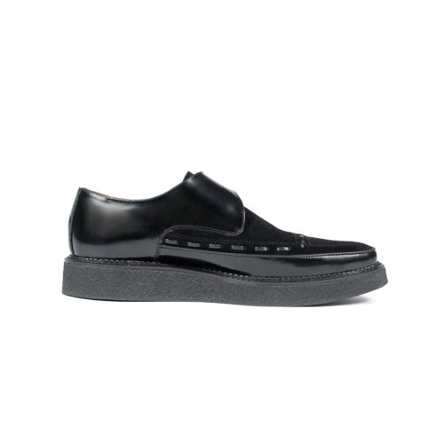 Memphis - Black Leather and Suede Creepers | Straight To Hell Apparel