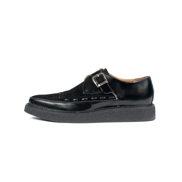 Memphis - Black Leather and Suede Creepers (Size M6, M7.5 M10.5, M11 ...