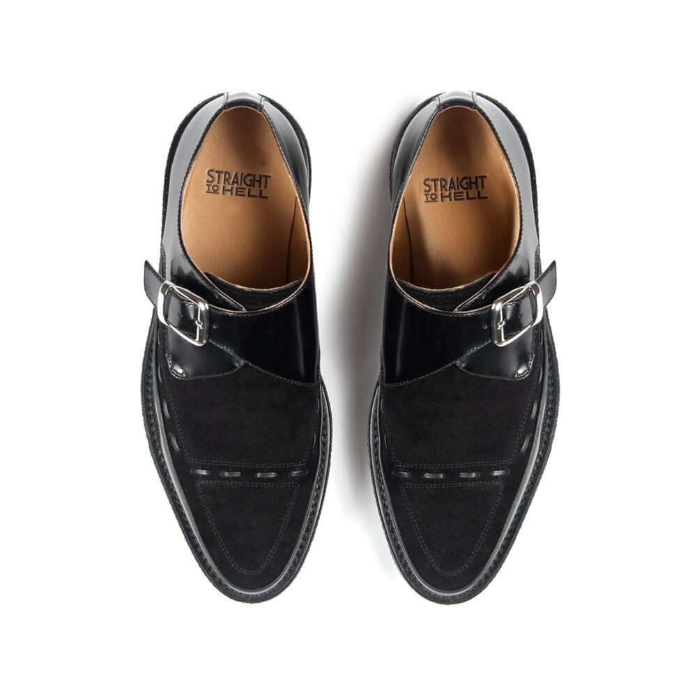 Memphis - Black Leather and Suede Creepers (Size M6, M10.5, M11, M13 ...