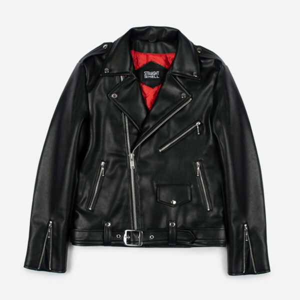 Vegan Commando - Black and Nickel Faux Leather Jacket