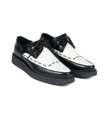 Vegan Hawkins are black and white creepers with old school style.