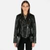 Vegan Uptown mixes flight jacket and moto leather jacket style and functionality.