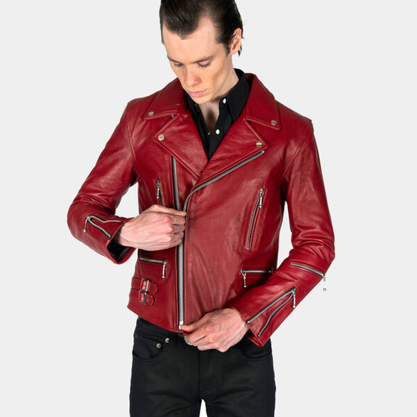 Defector - Burgundy Leather Jacket | Straight To Hell Apparel