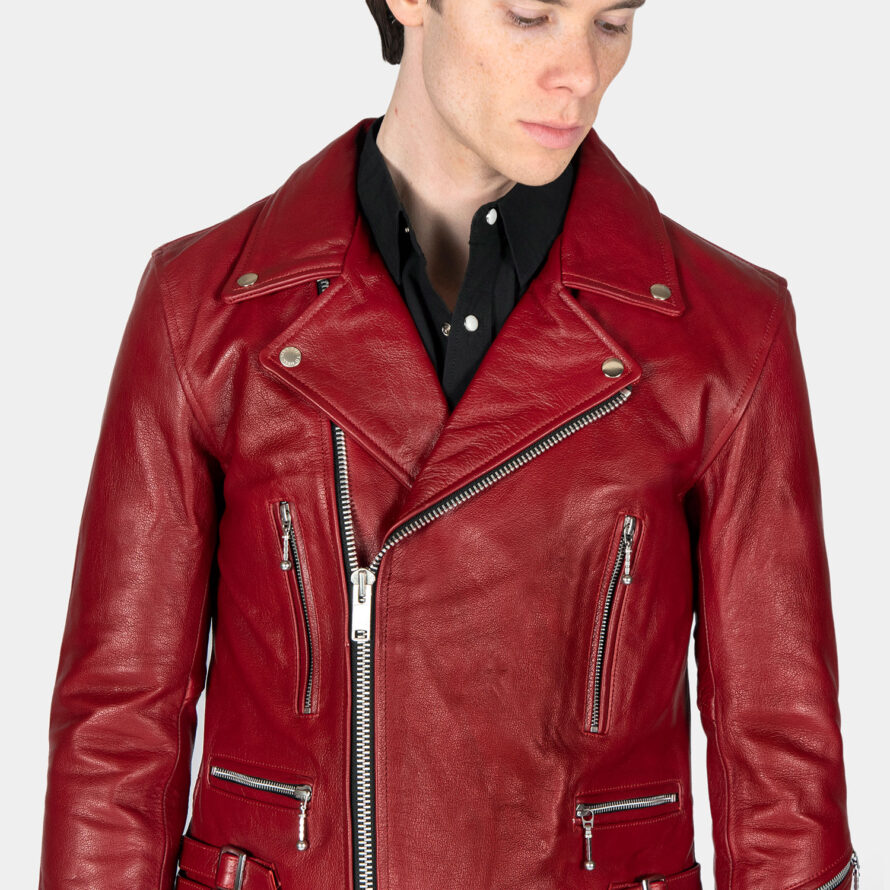 Defector - Burgundy Leather Jacket | Straight To Hell Apparel