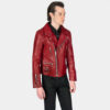 Defector burgundy leather jacket combines old school style with stand-out features
