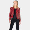 Defector burgundy leather jacket combines old school style with stand-out features