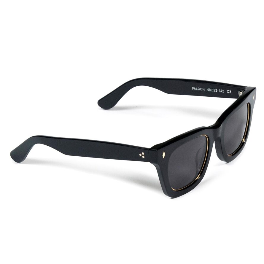 Falcon - Black with Brass Sunglasses | Straight To Hell Apparel