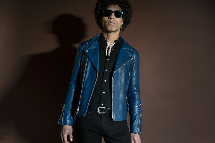 Defector – Blue Leather Jacket