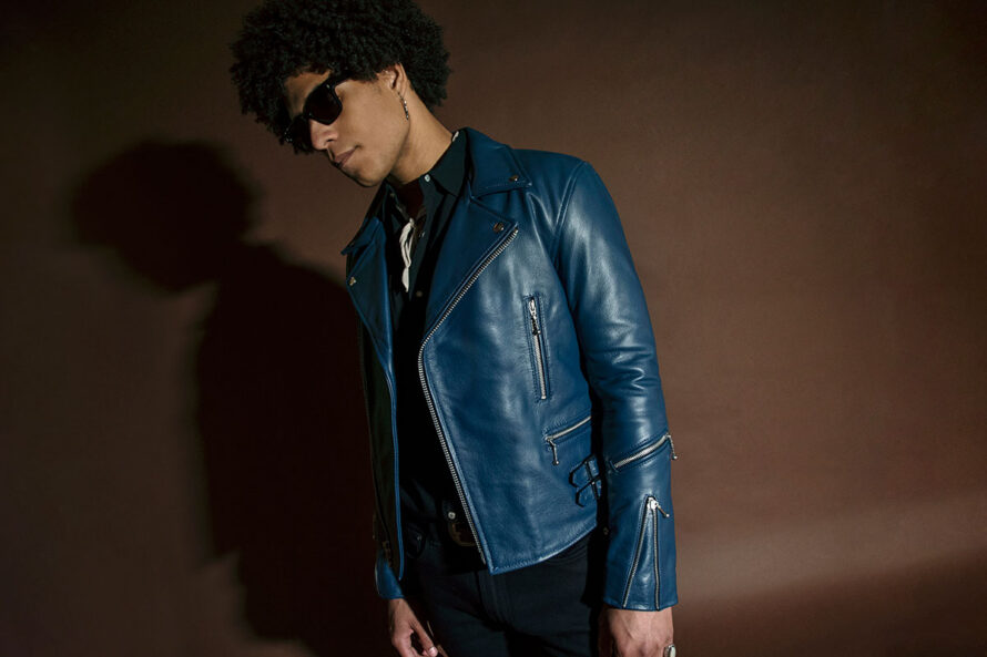 Defector – Blue Leather Jacket