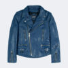 Defector blue leather jacket