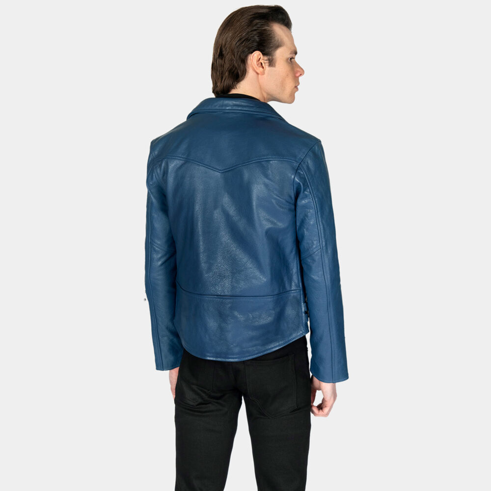 Defector - Blue Leather Jacket | Straight To Hell Apparel