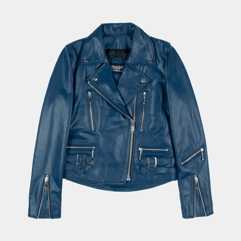 Defector - Blue Leather Jacket | Straight To Hell Apparel